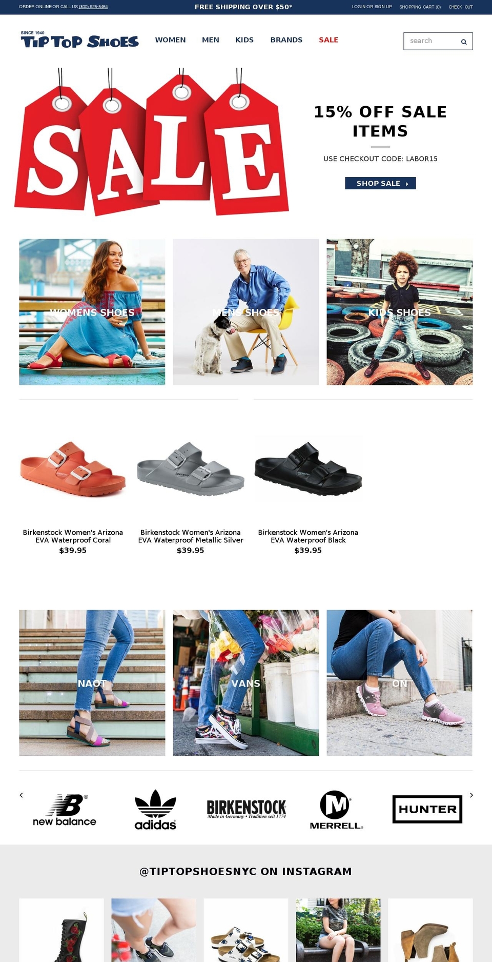 EE Tip Top 2.0 - Live Shopify theme site example tiptopshoes.biz