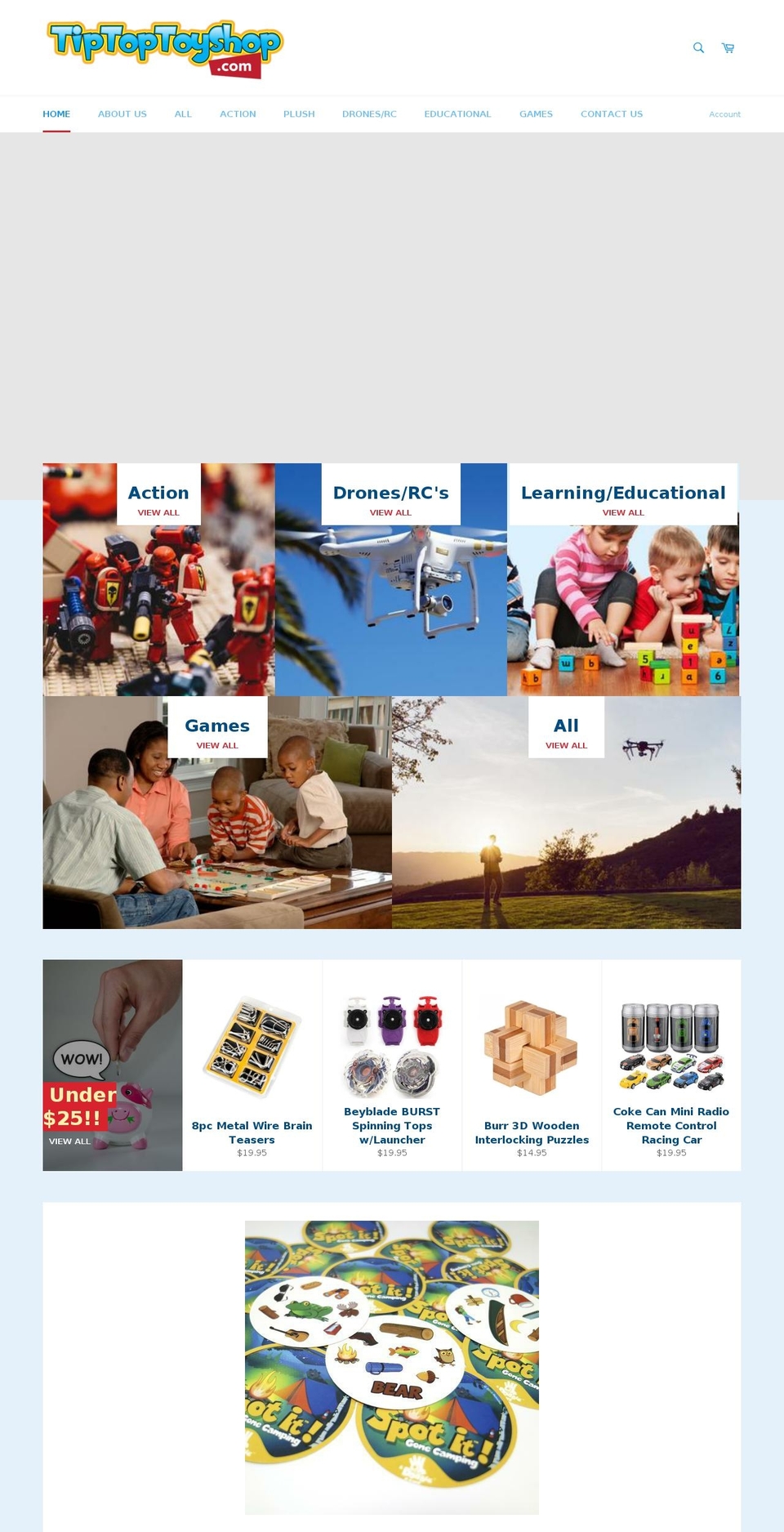 tiptoptoyshop.com — Shopify storefront screenshot