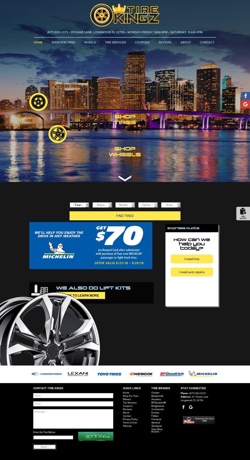 tirekingsusa.com shopify website screenshot