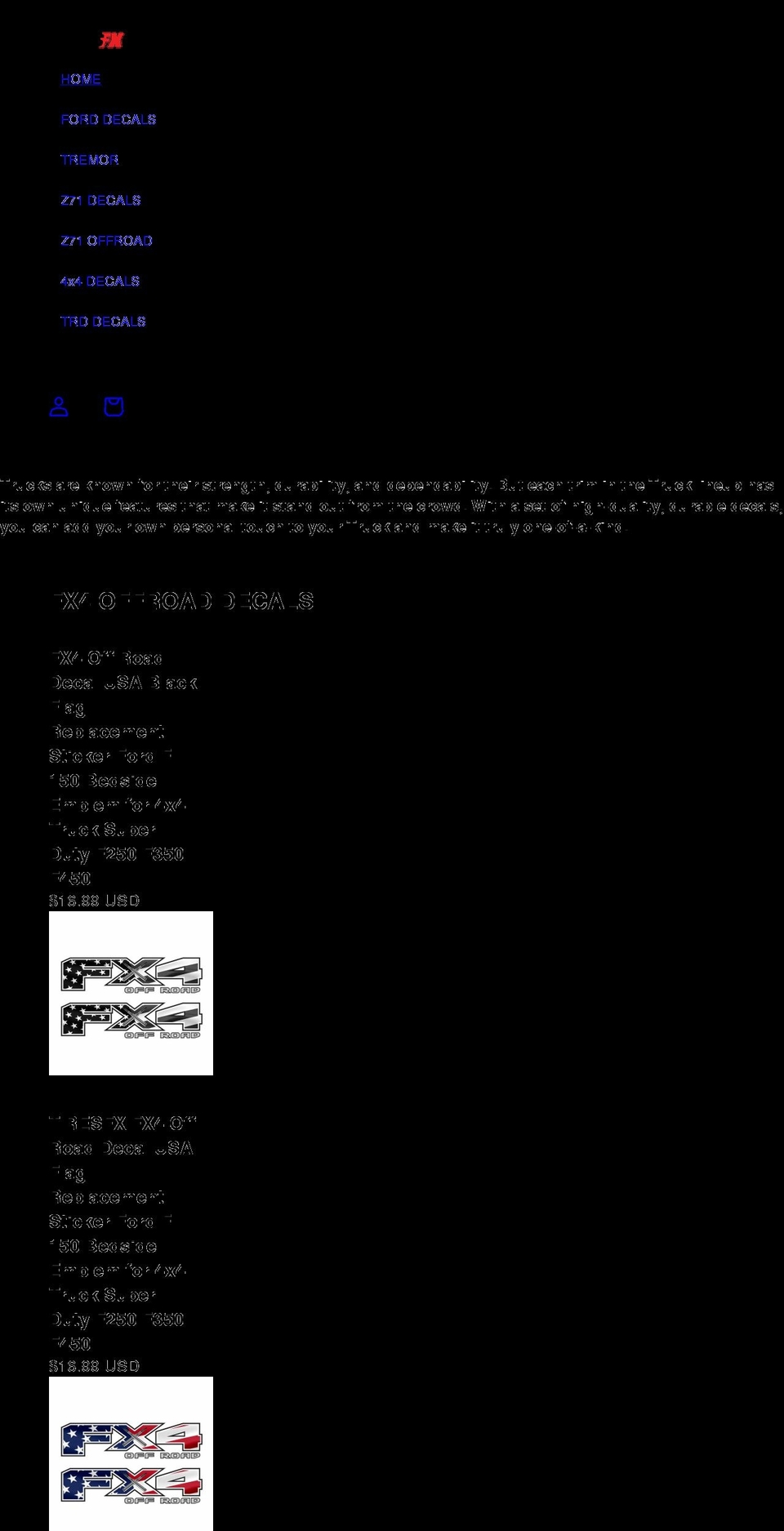 tiresfx.com shopify website screenshot