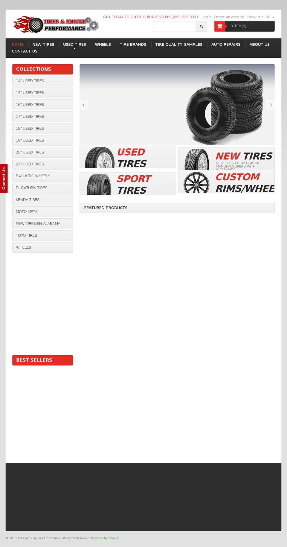 Copy of theme093 Shopify theme site example tiresperformance.com