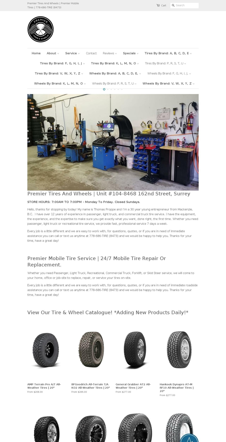tiretalk.ca shopify website screenshot
