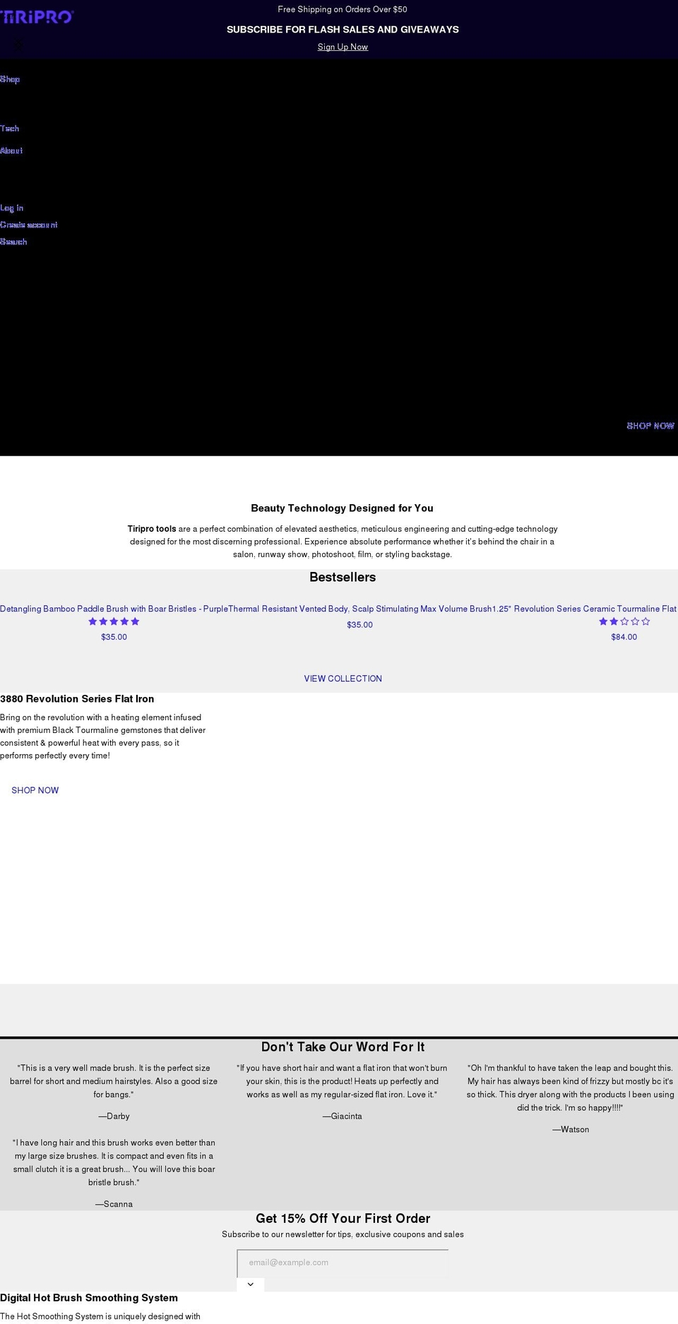 tiripro.com shopify website screenshot