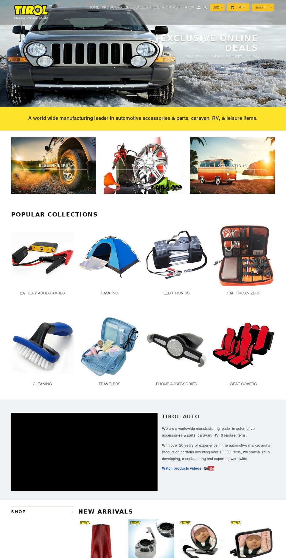 tirolauto.com — Shopify storefront screenshot