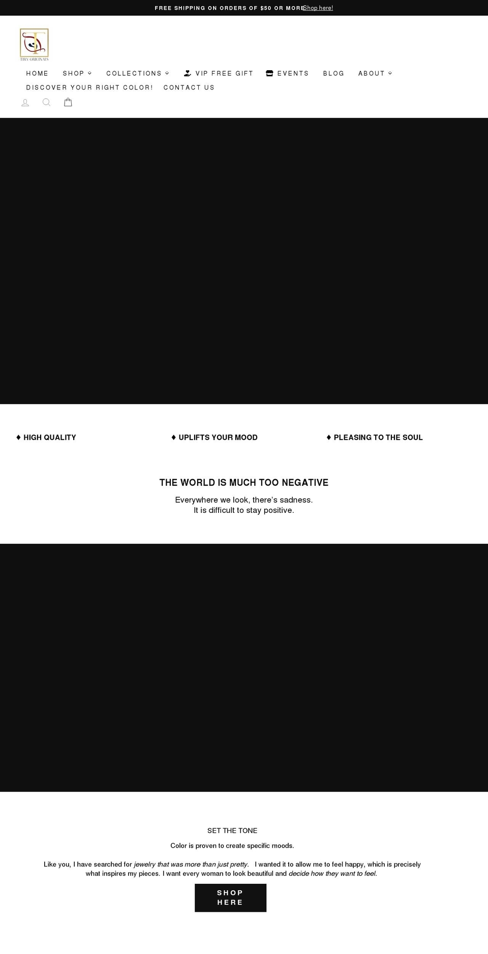 tiryoriginals.com shopify website screenshot