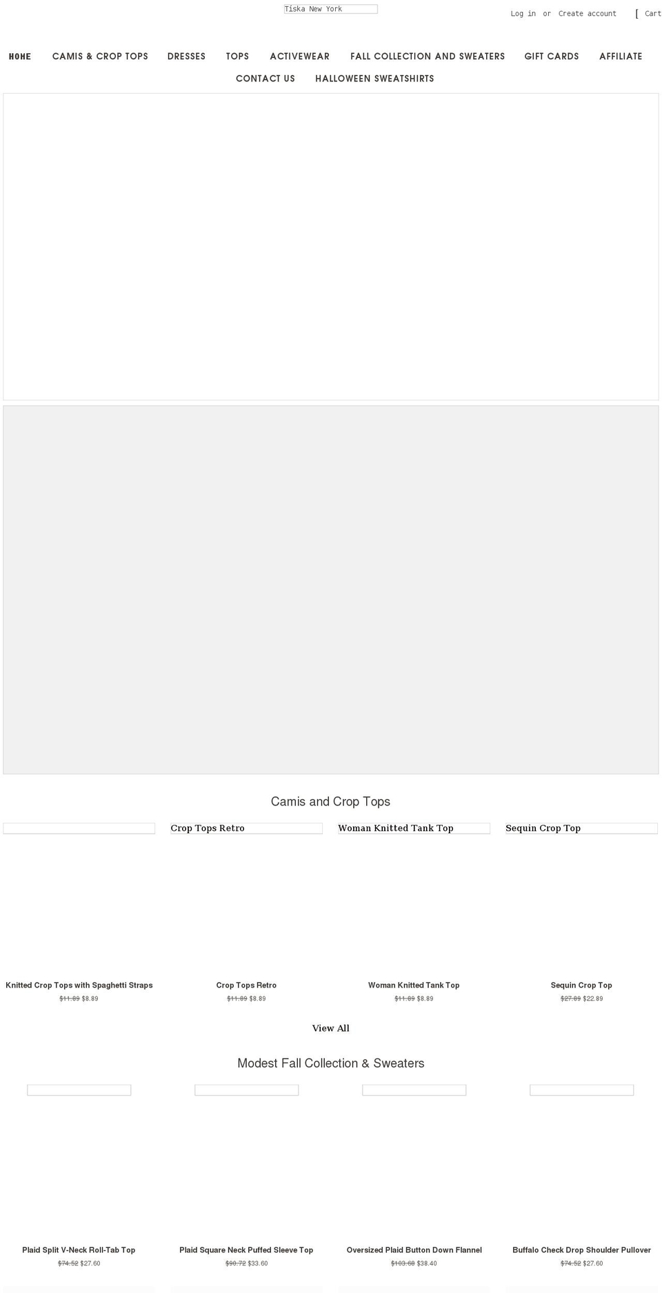 tiskanewyork.com shopify website screenshot
