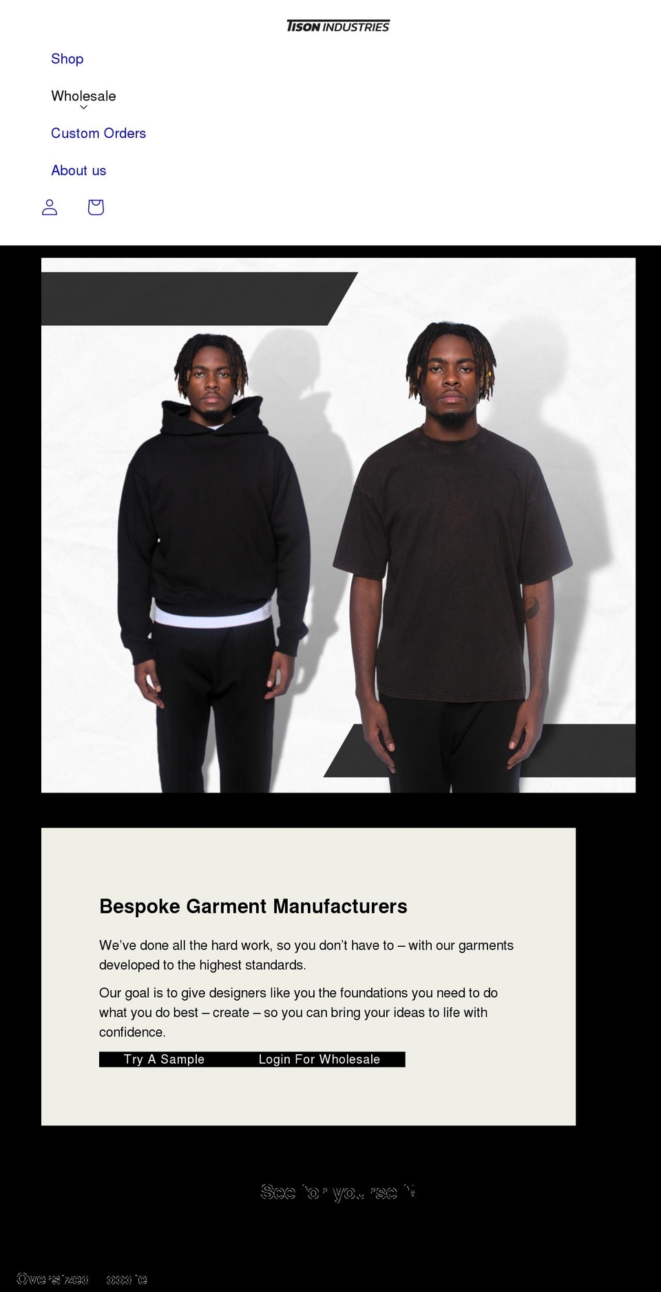 tisonindustries.com shopify website screenshot