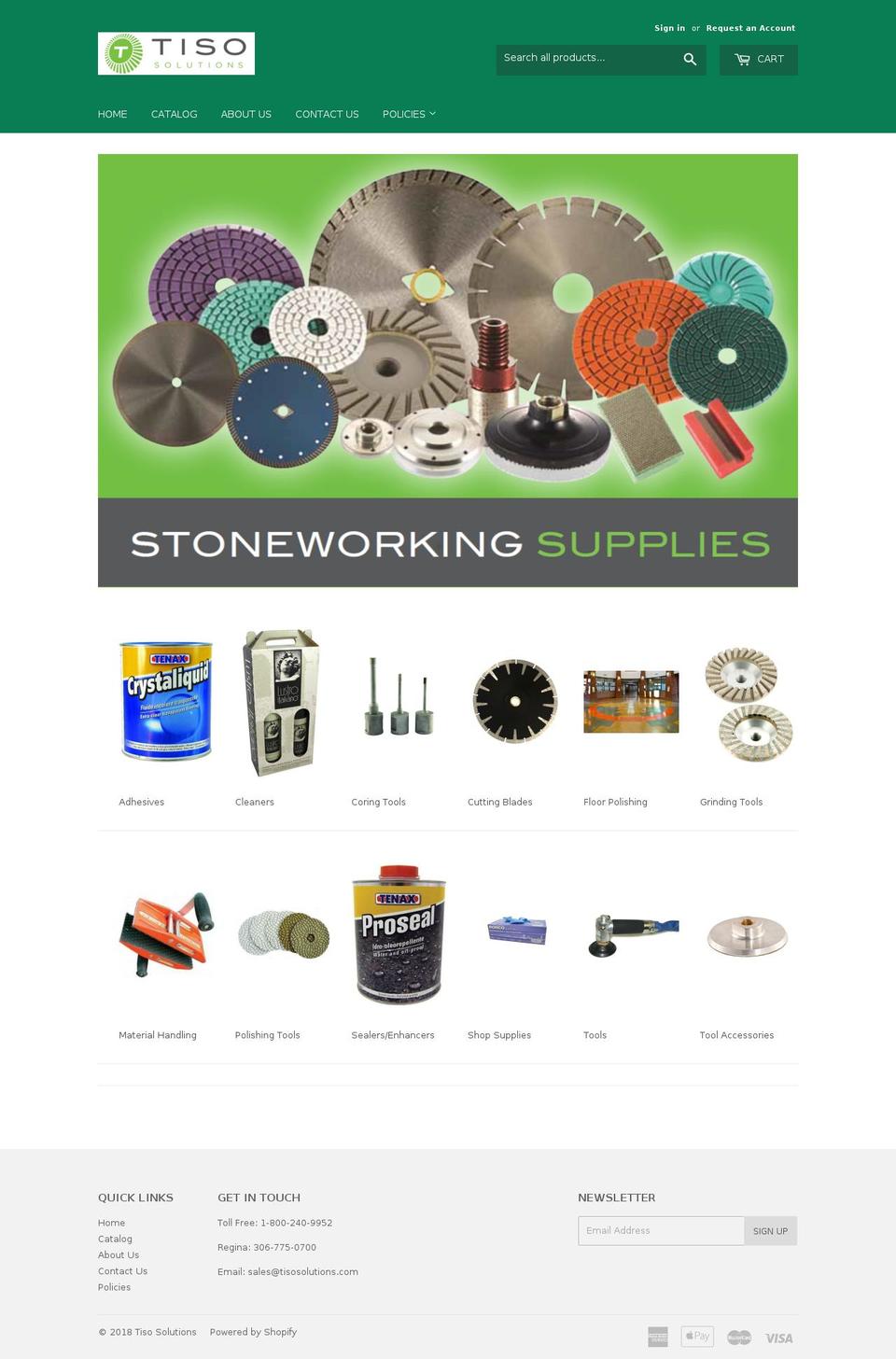 tisosolutions.net shopify website screenshot
