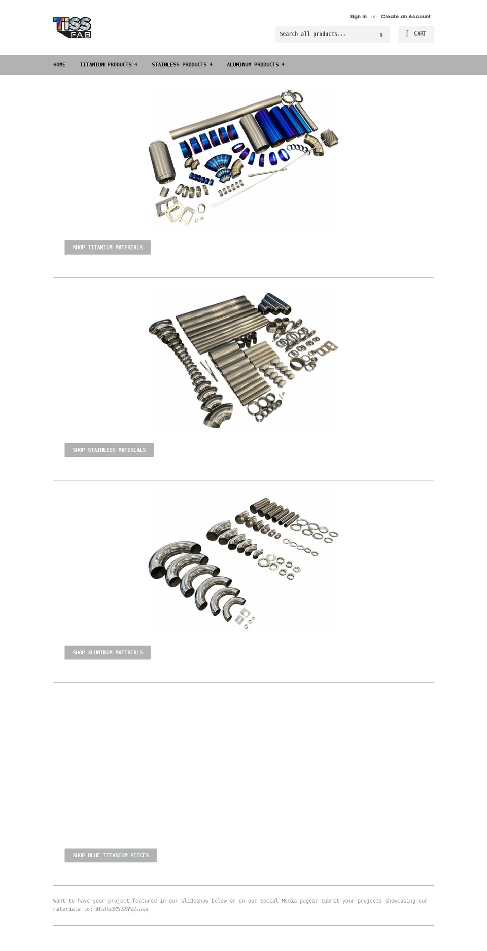 tissfab.com shopify website screenshot