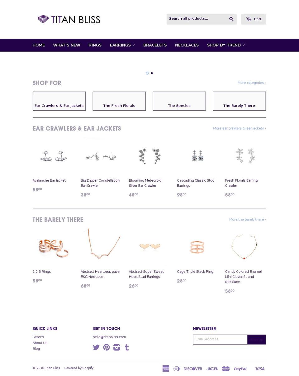 titanbliss.com — Shopify storefront screenshot