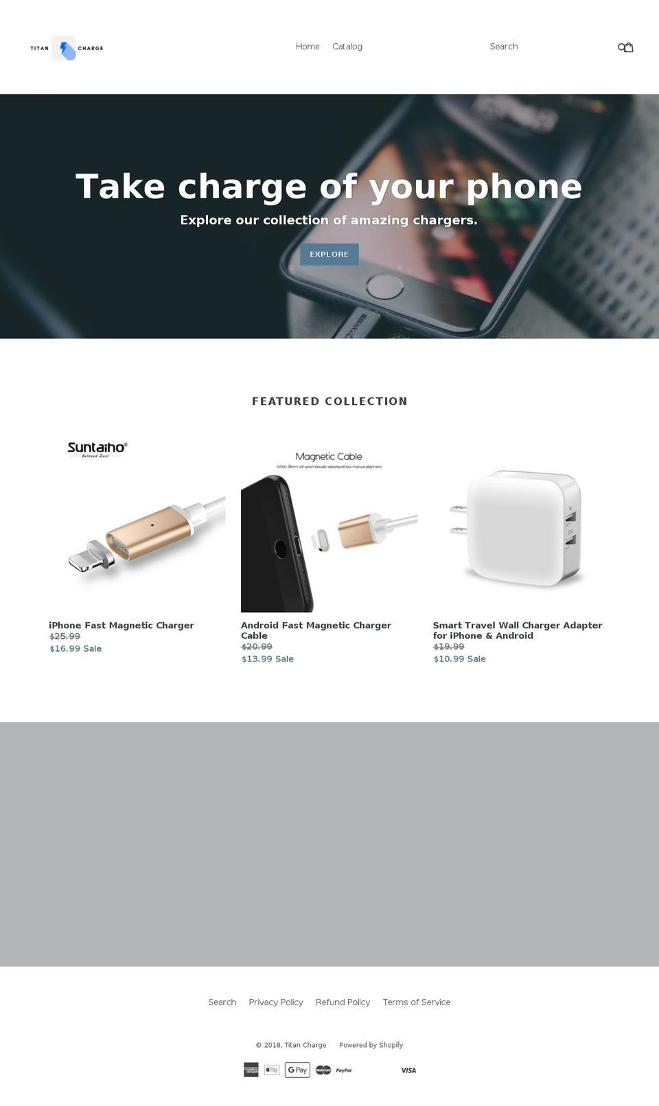 titancharge.com shopify website screenshot