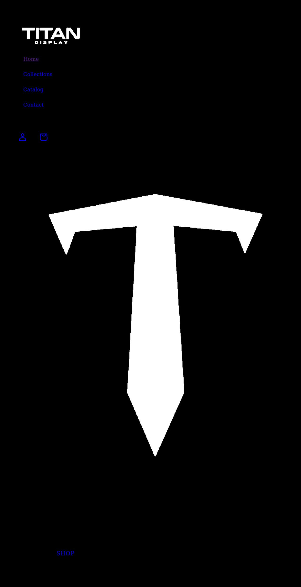 titandisplay.com shopify website screenshot