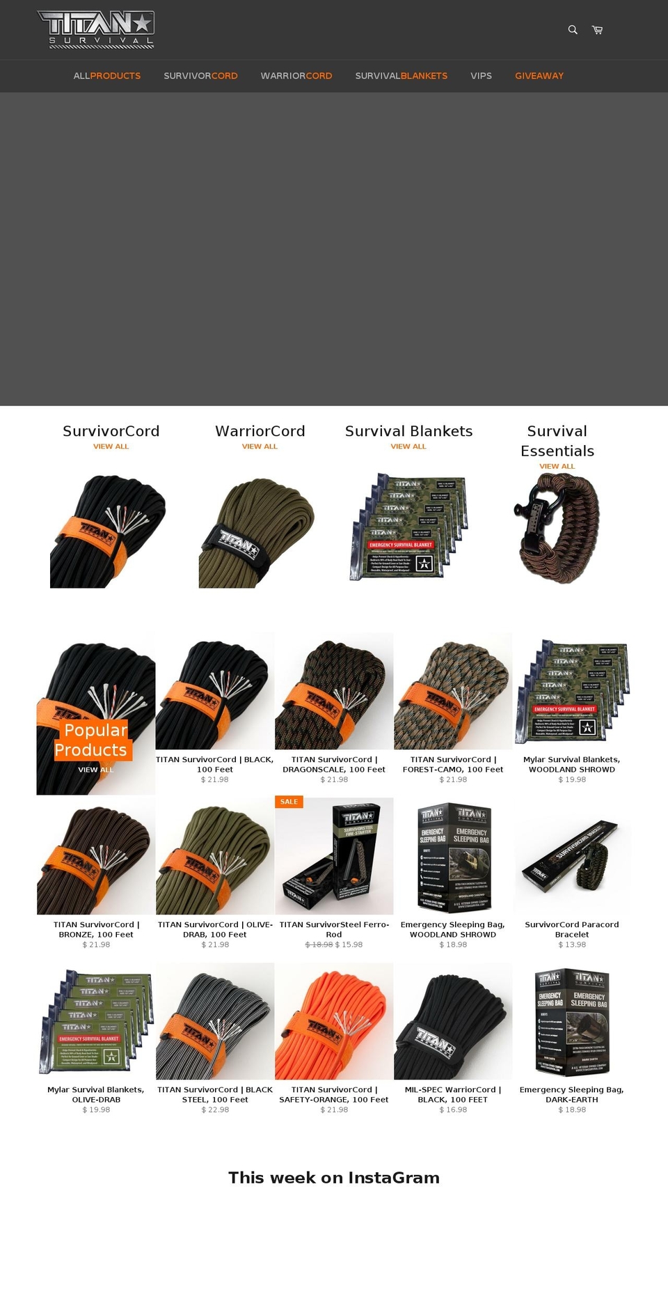 titanedc.com shopify website screenshot