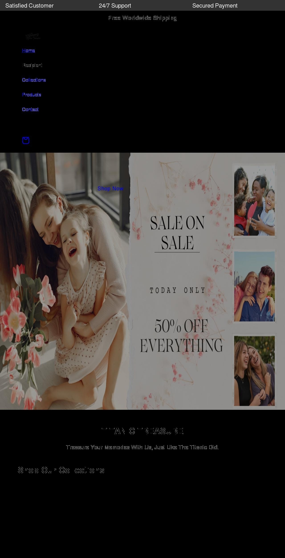 titanictreasure.com shopify website screenshot