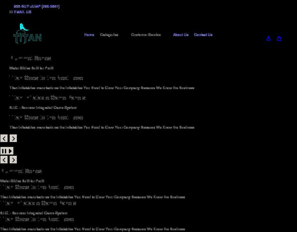 titaninflatables.com shopify website screenshot