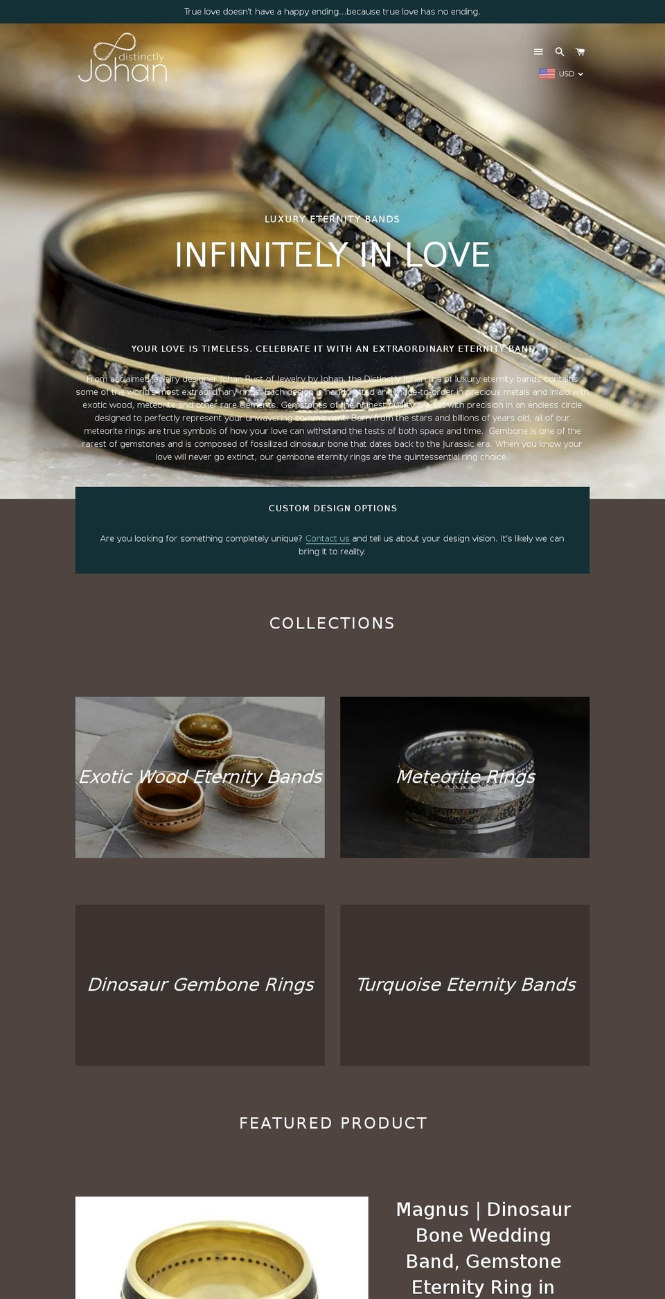 titanium-wood-rings.com — Shopify storefront screenshot