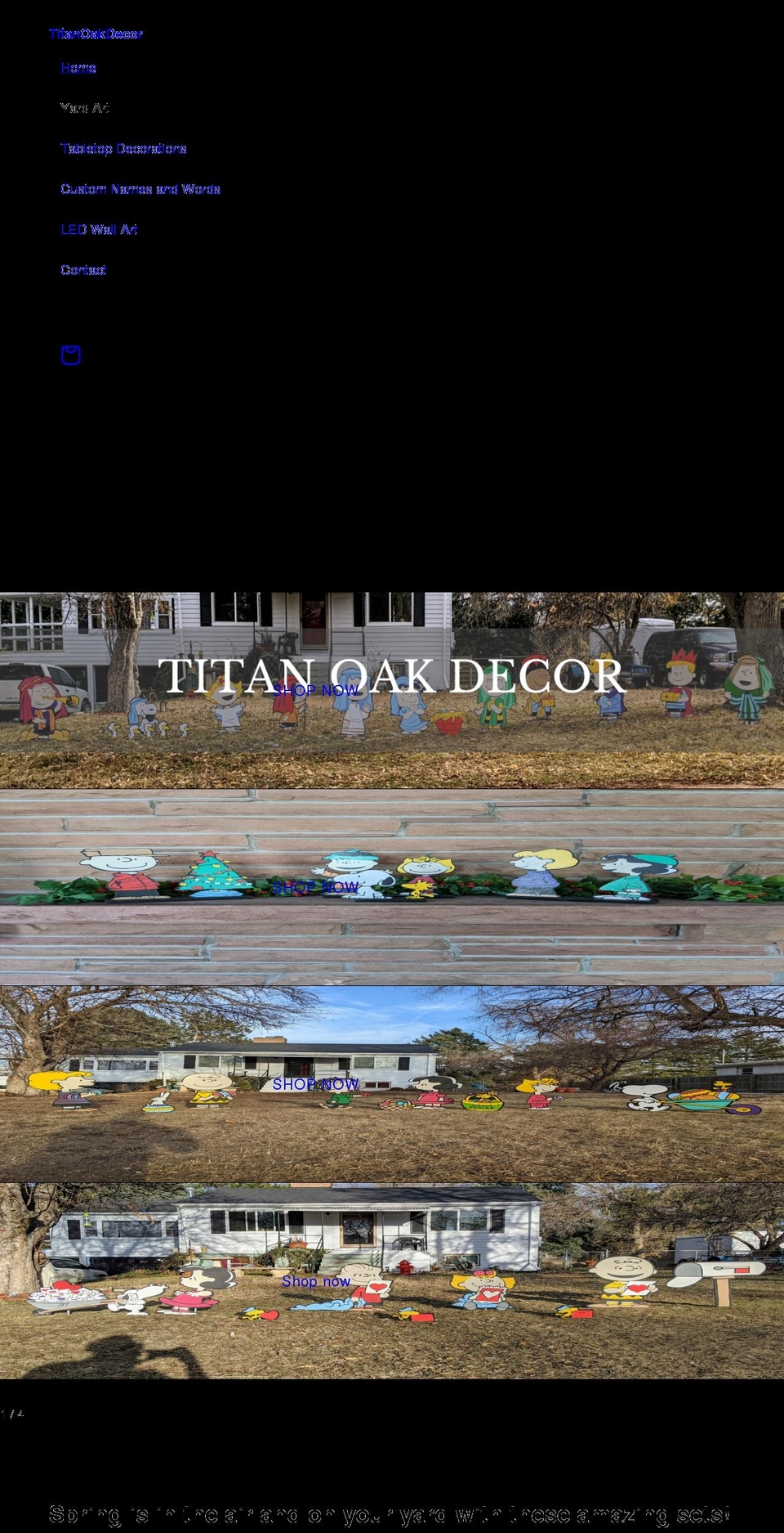 titanoakdecor.com shopify website screenshot