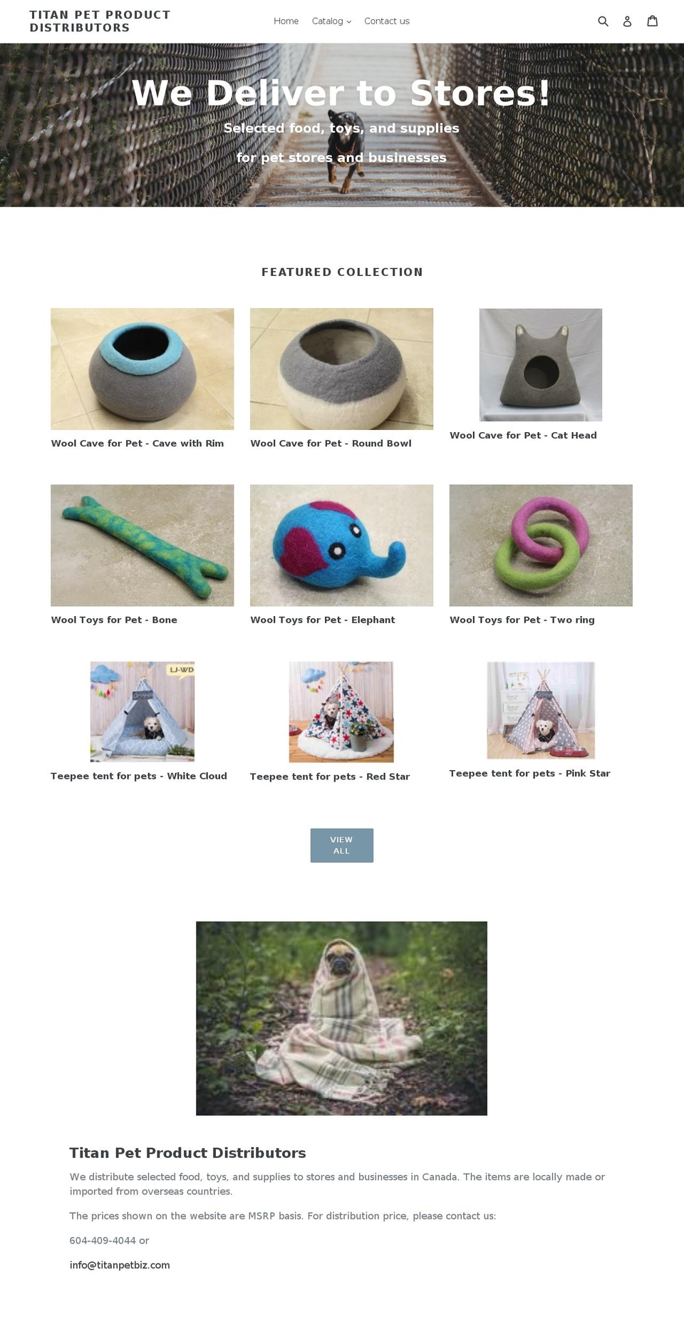 titanpetbiz.com shopify website screenshot