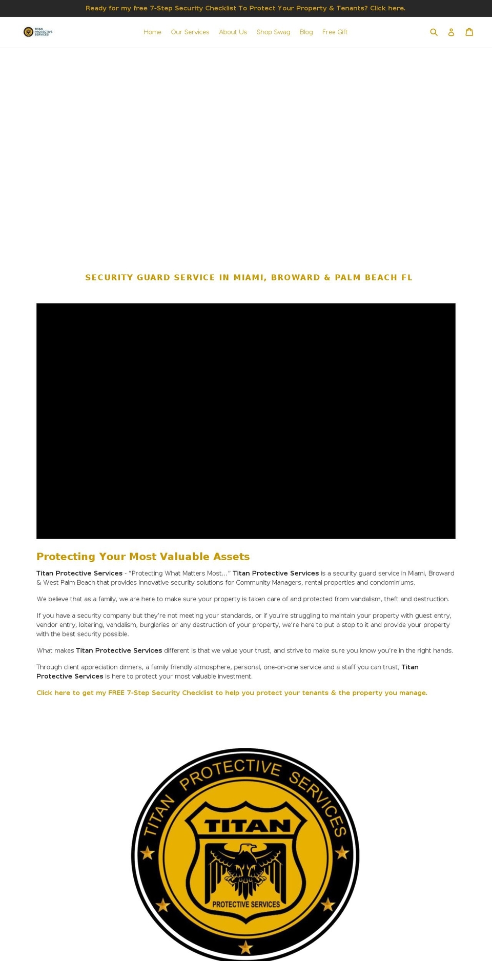 titanproserv.com — Shopify storefront screenshot