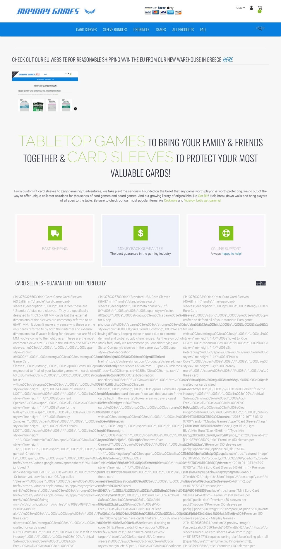 titansleeves.com — Shopify storefront screenshot
