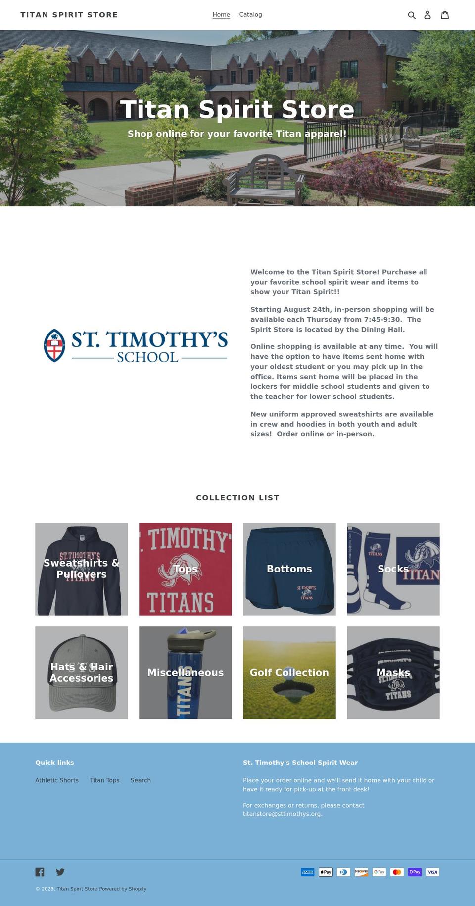 titanspiritstore.com shopify website screenshot