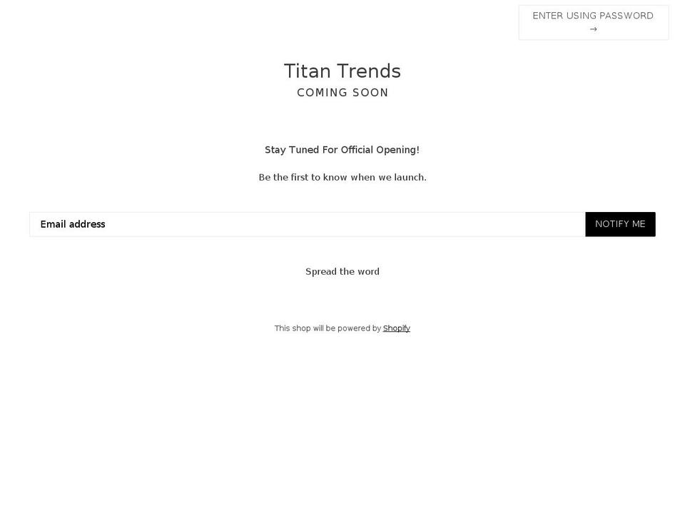 titantrends.com — Shopify storefront screenshot