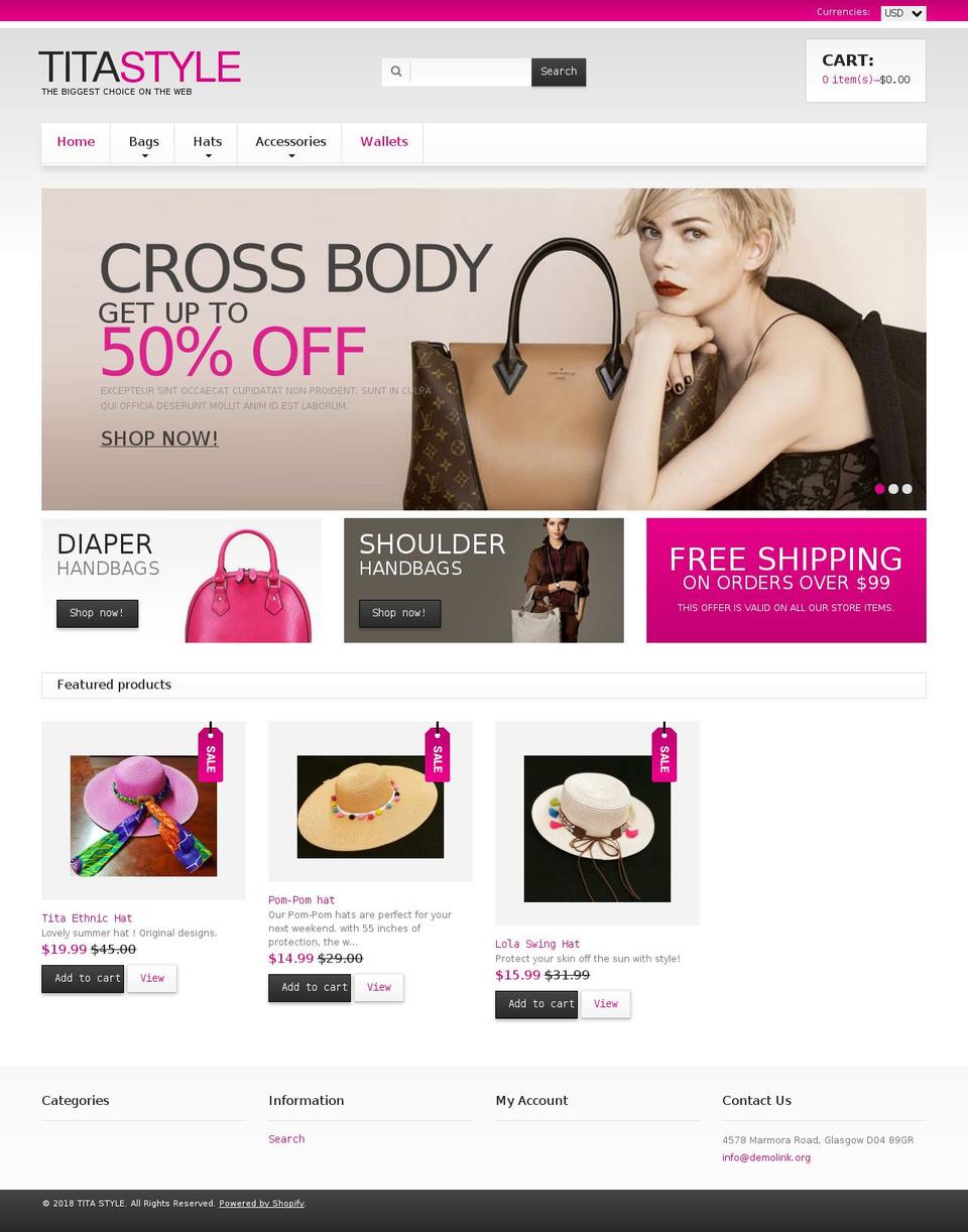 theme035 Shopify theme site example titastyle.com