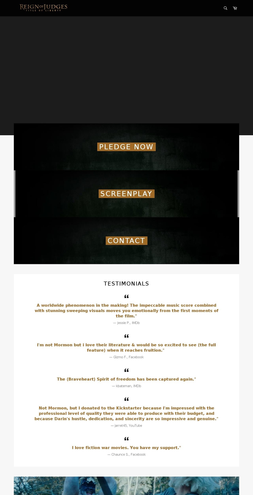 titleoflibertymovie.com — Shopify storefront screenshot