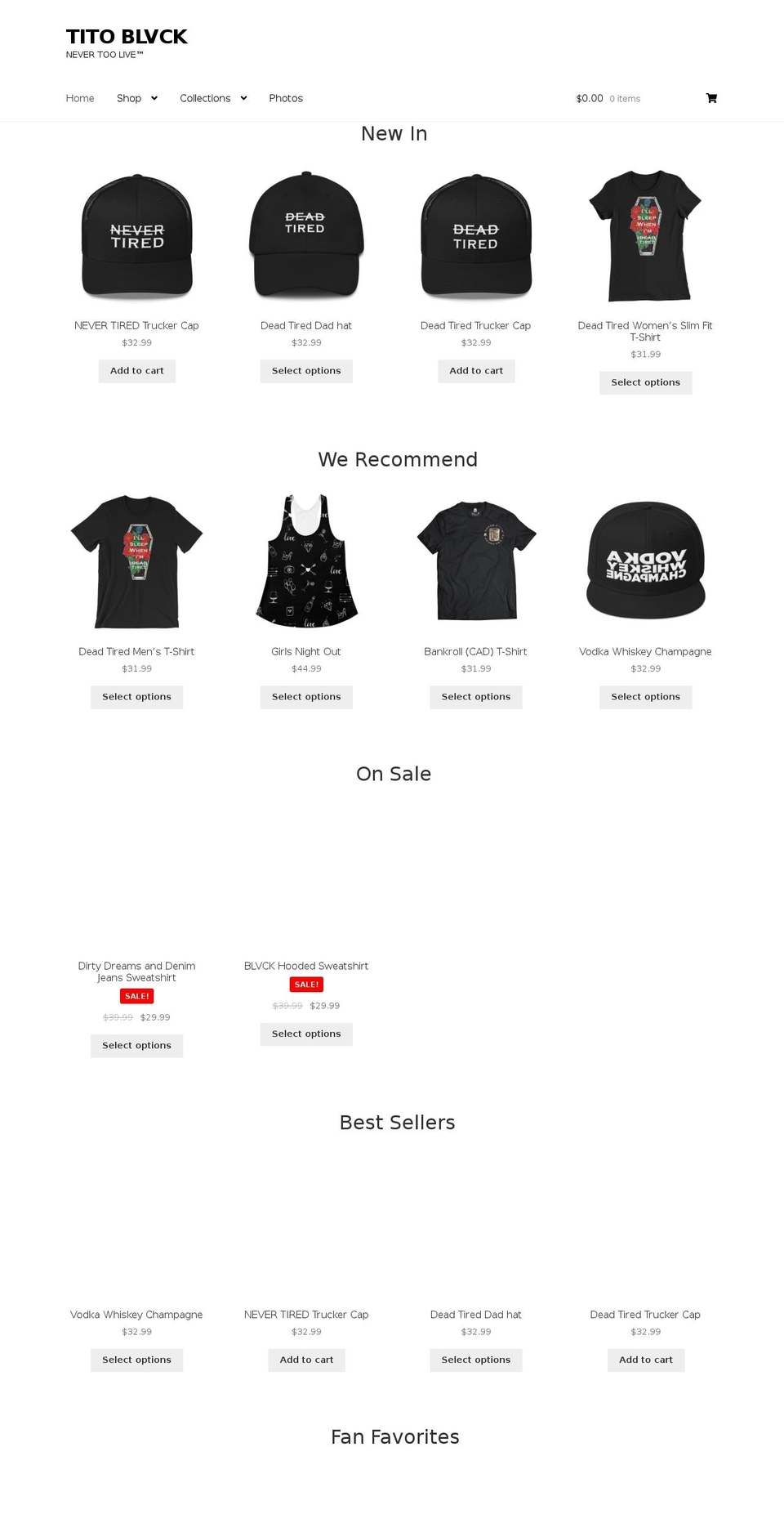 titoblvck.com — Shopify storefront screenshot