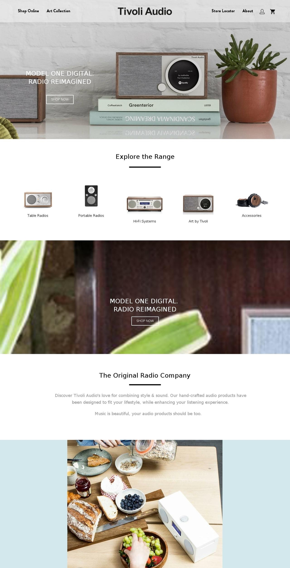 tivoliaudio.co.nz shopify website screenshot