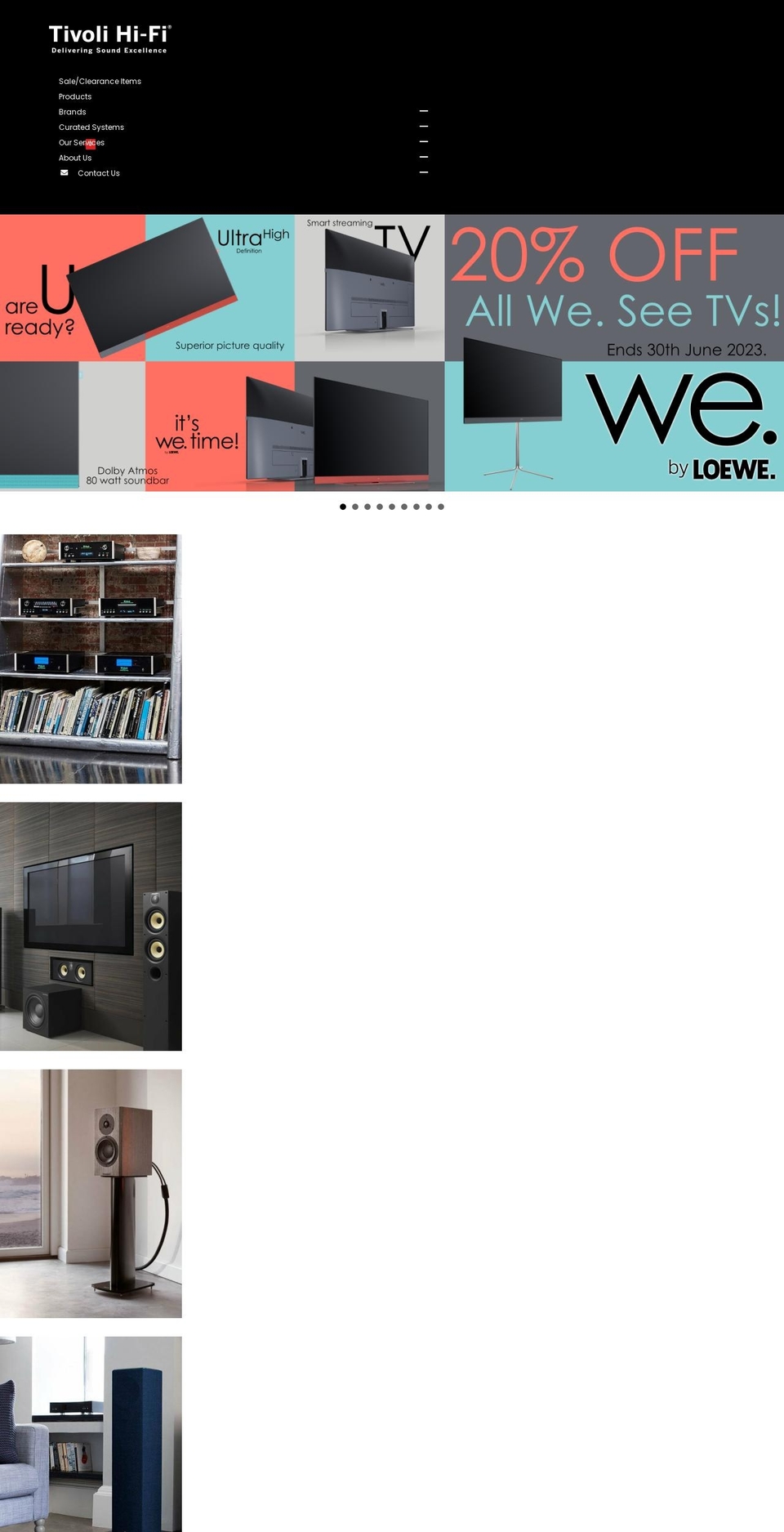 tivolihifi.com.au shopify website screenshot