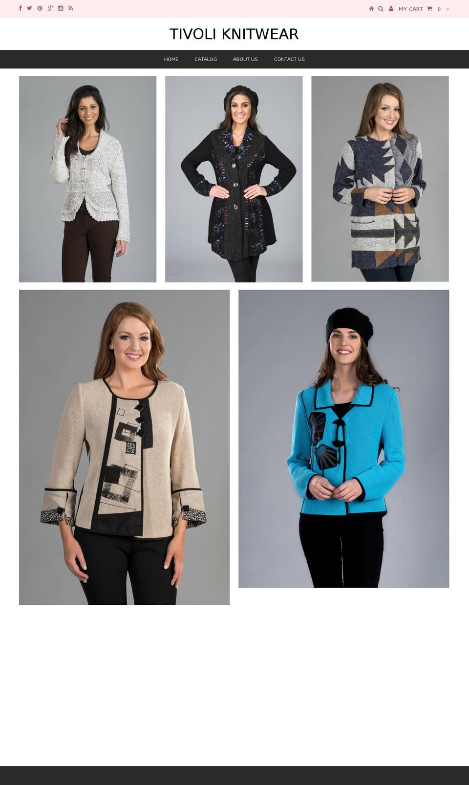 tivoliknitwear.com shopify website screenshot