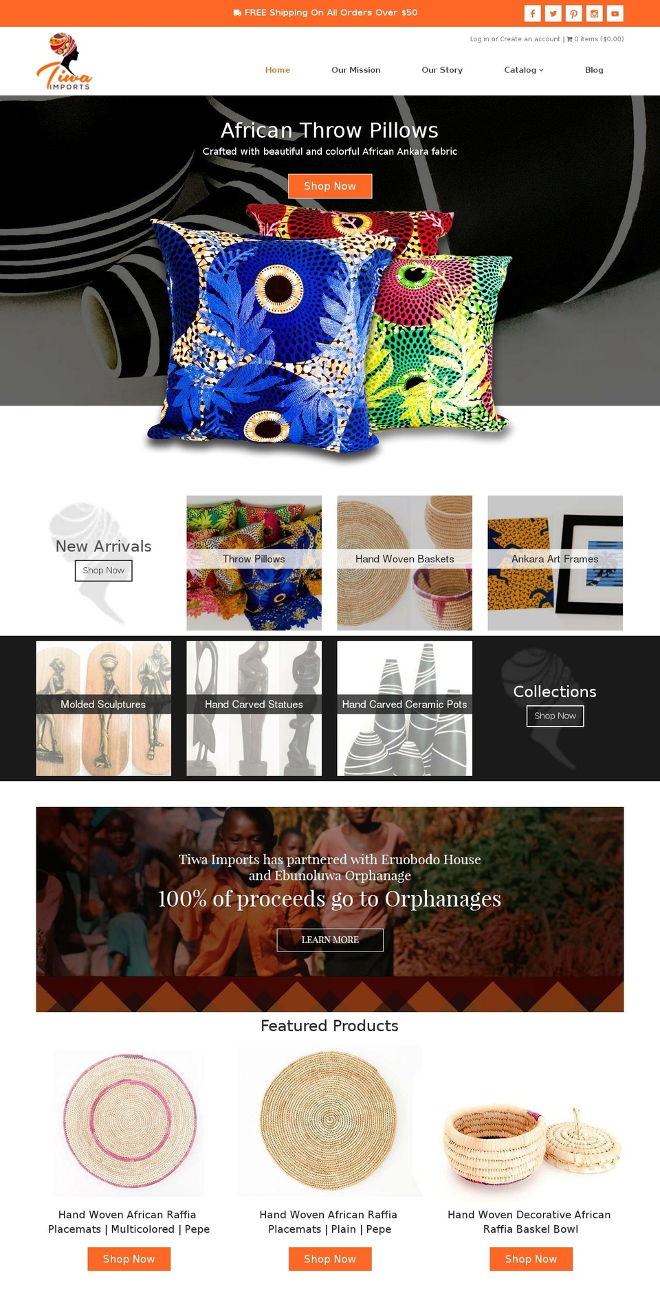 tiwaimports.com — Shopify storefront screenshot
