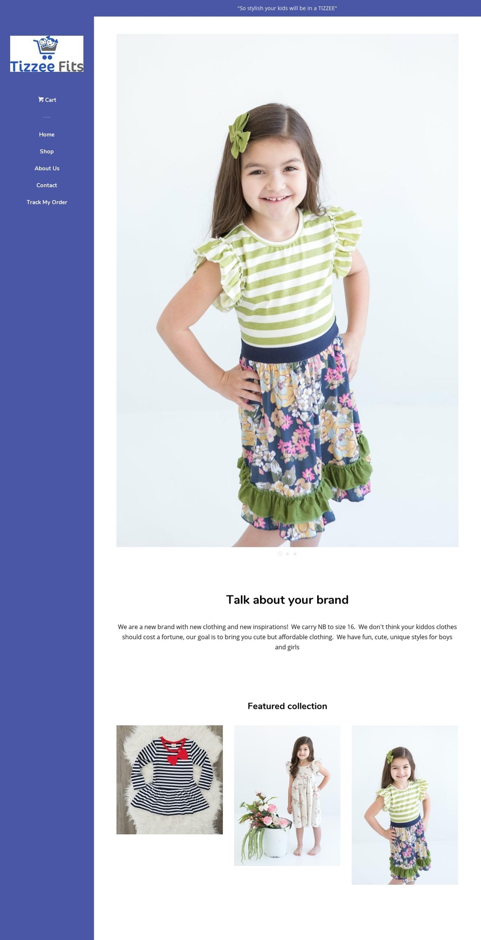 tizzeefits.com — Shopify storefront screenshot