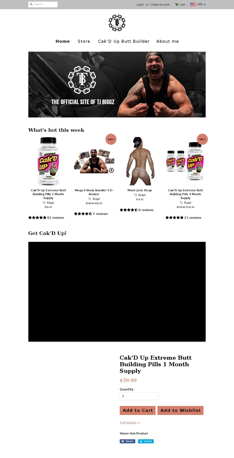 tjbiggz.com — Shopify storefront screenshot