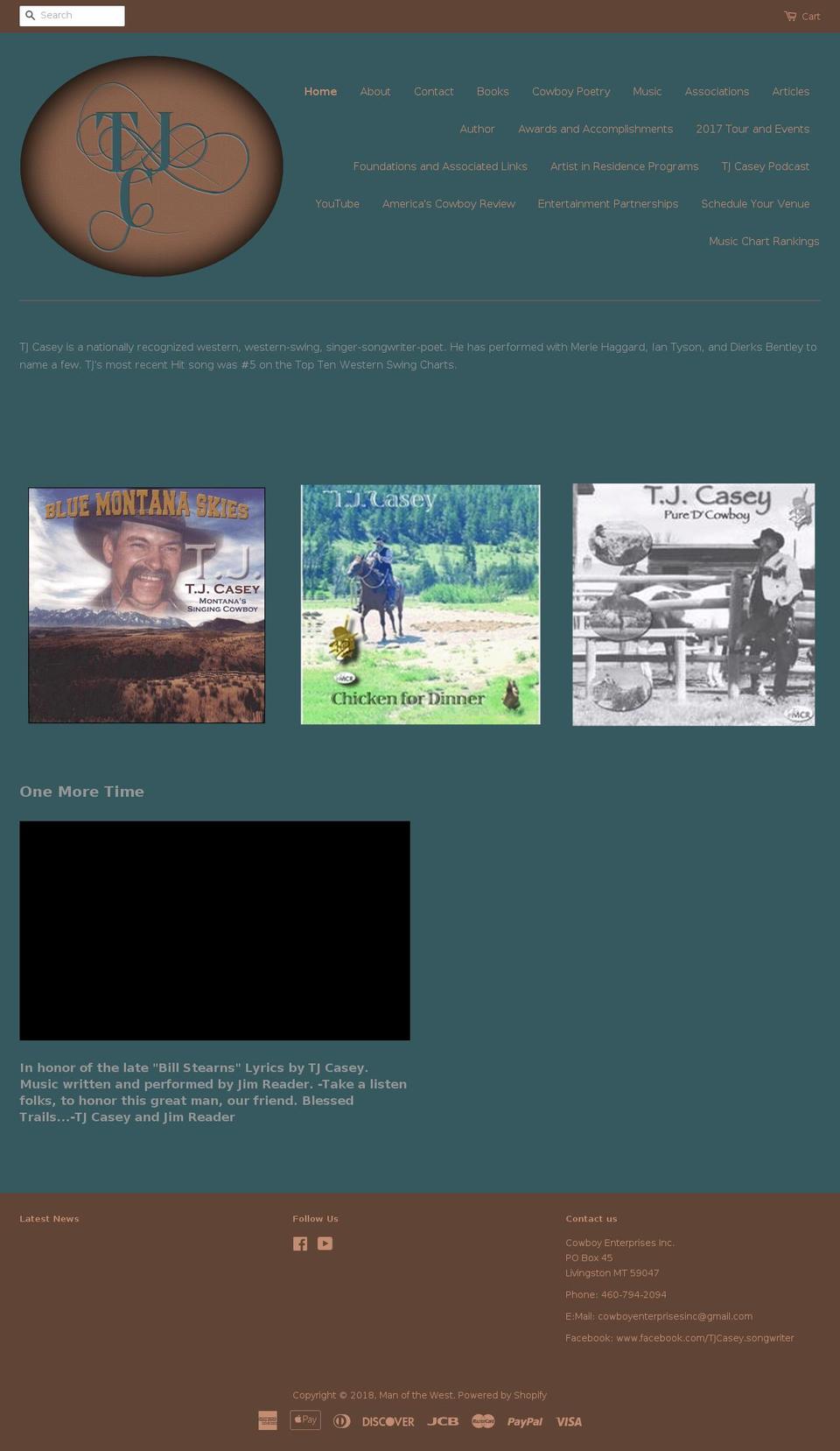 tjcasey.net shopify website screenshot