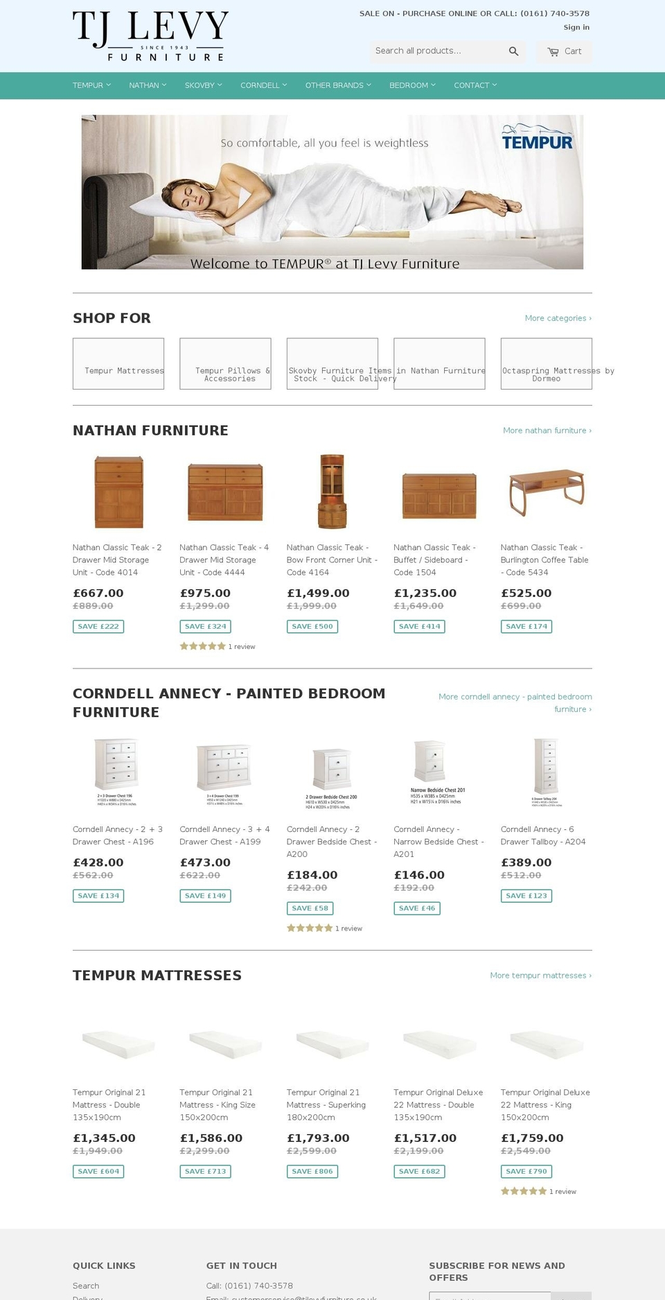T\u0026J Levy Furniture Shopify theme site example tjlevy.com