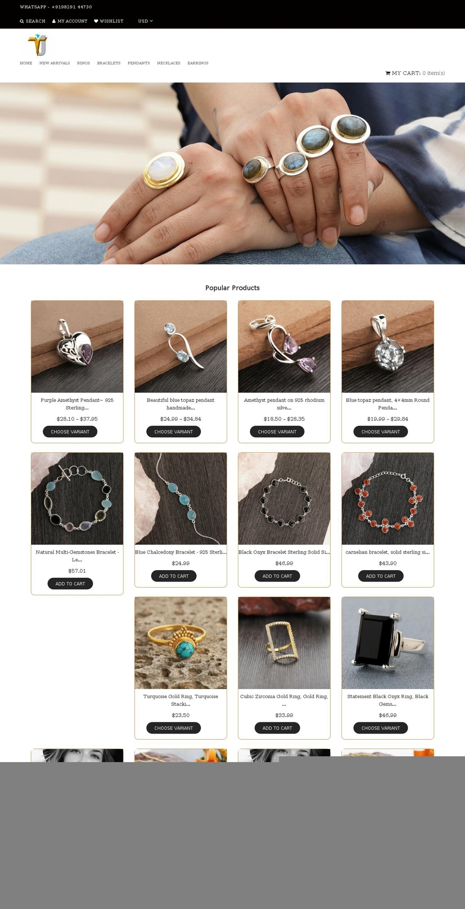 tjonlineshop.com shopify website screenshot