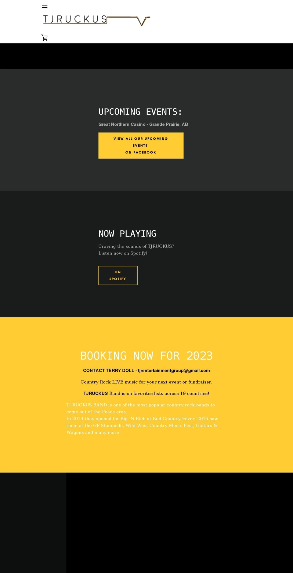 tjruckus.com shopify website screenshot