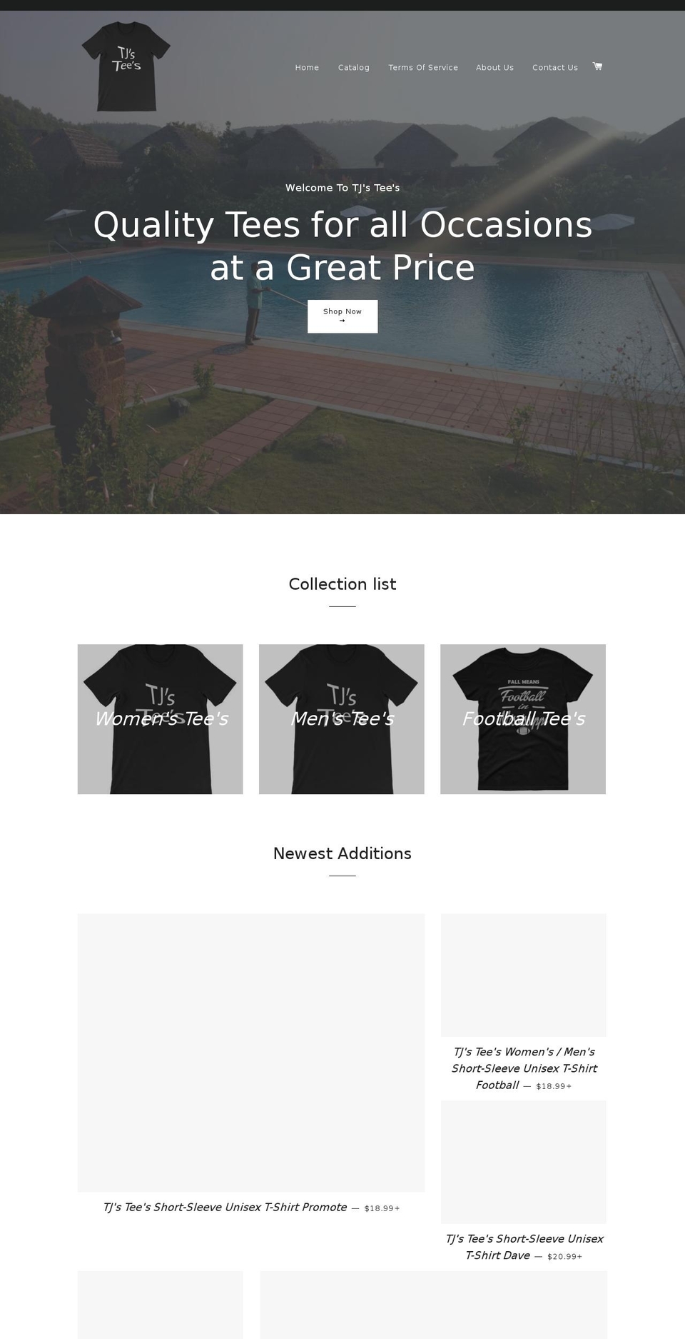 tjstees.com shopify website screenshot