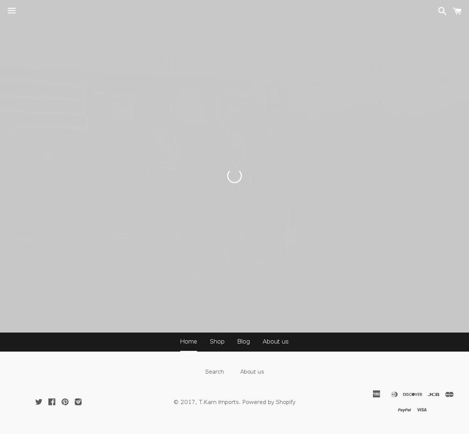 tkarn.com shopify website screenshot