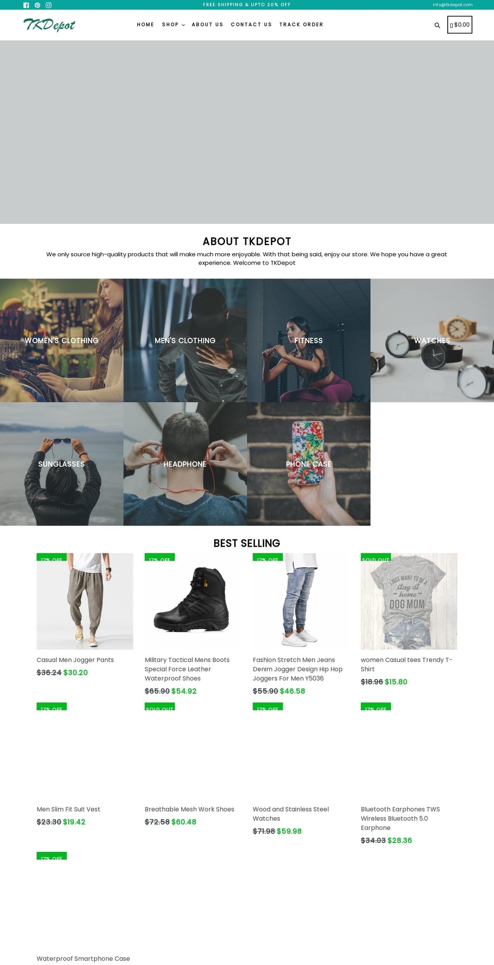 tkdepot.com shopify website screenshot