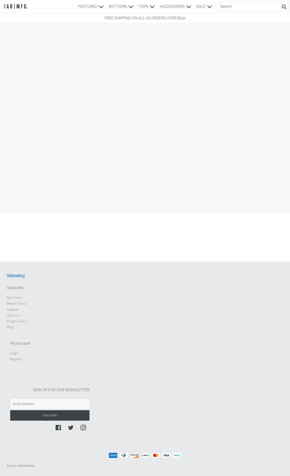 tkdnewberg.com shopify website screenshot