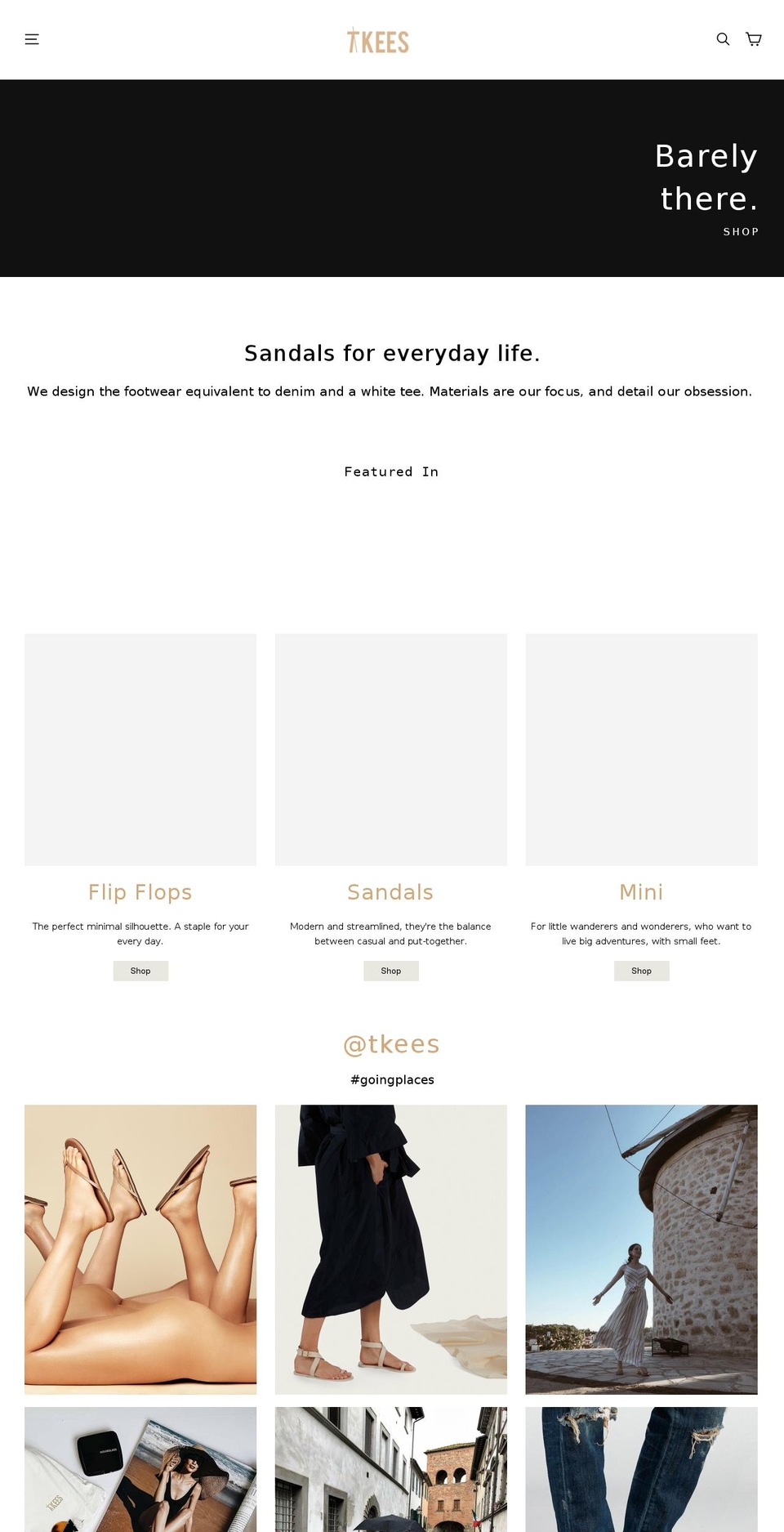 tkeesbeach.com — Shopify storefront screenshot