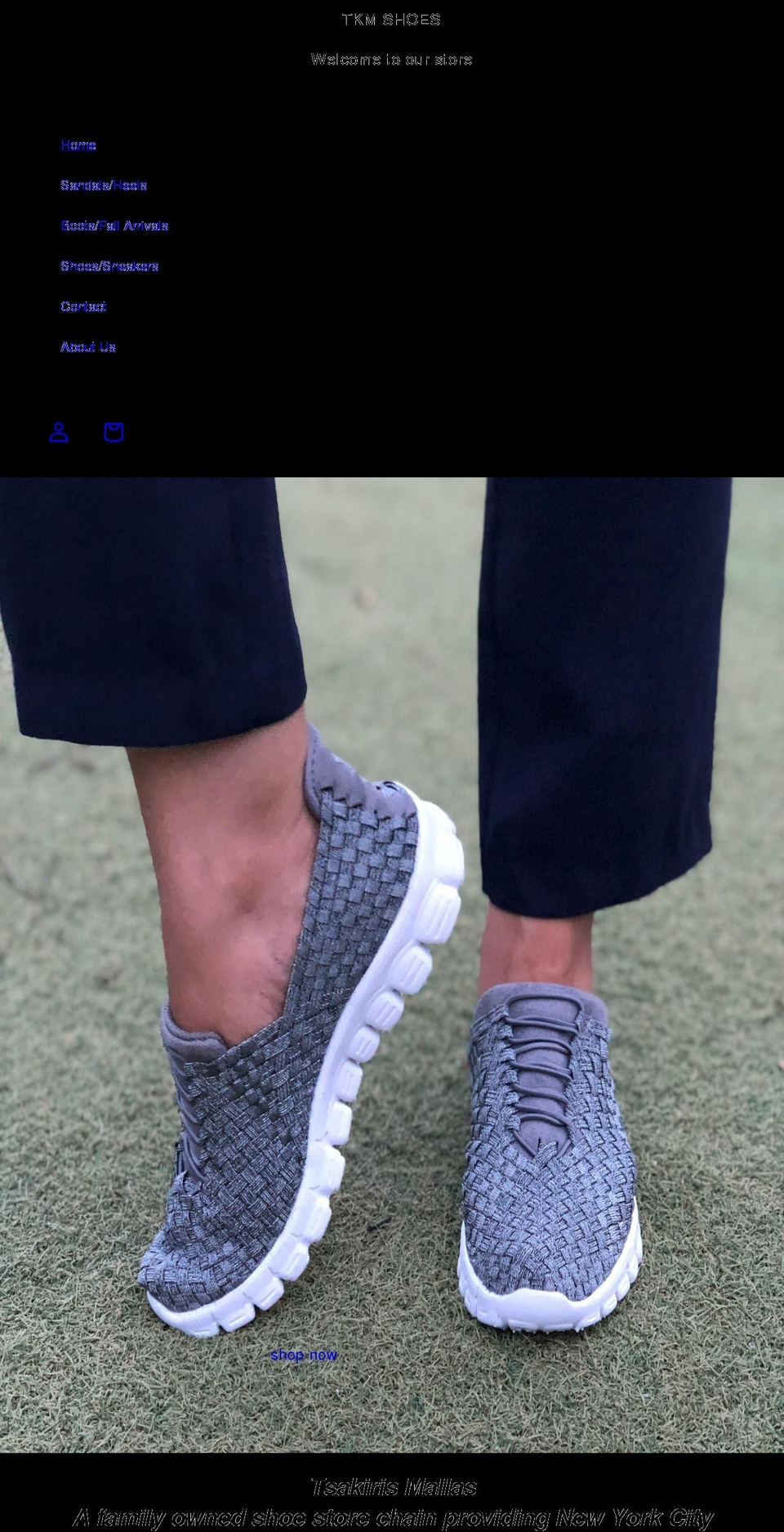 tkmshoes.com shopify website screenshot