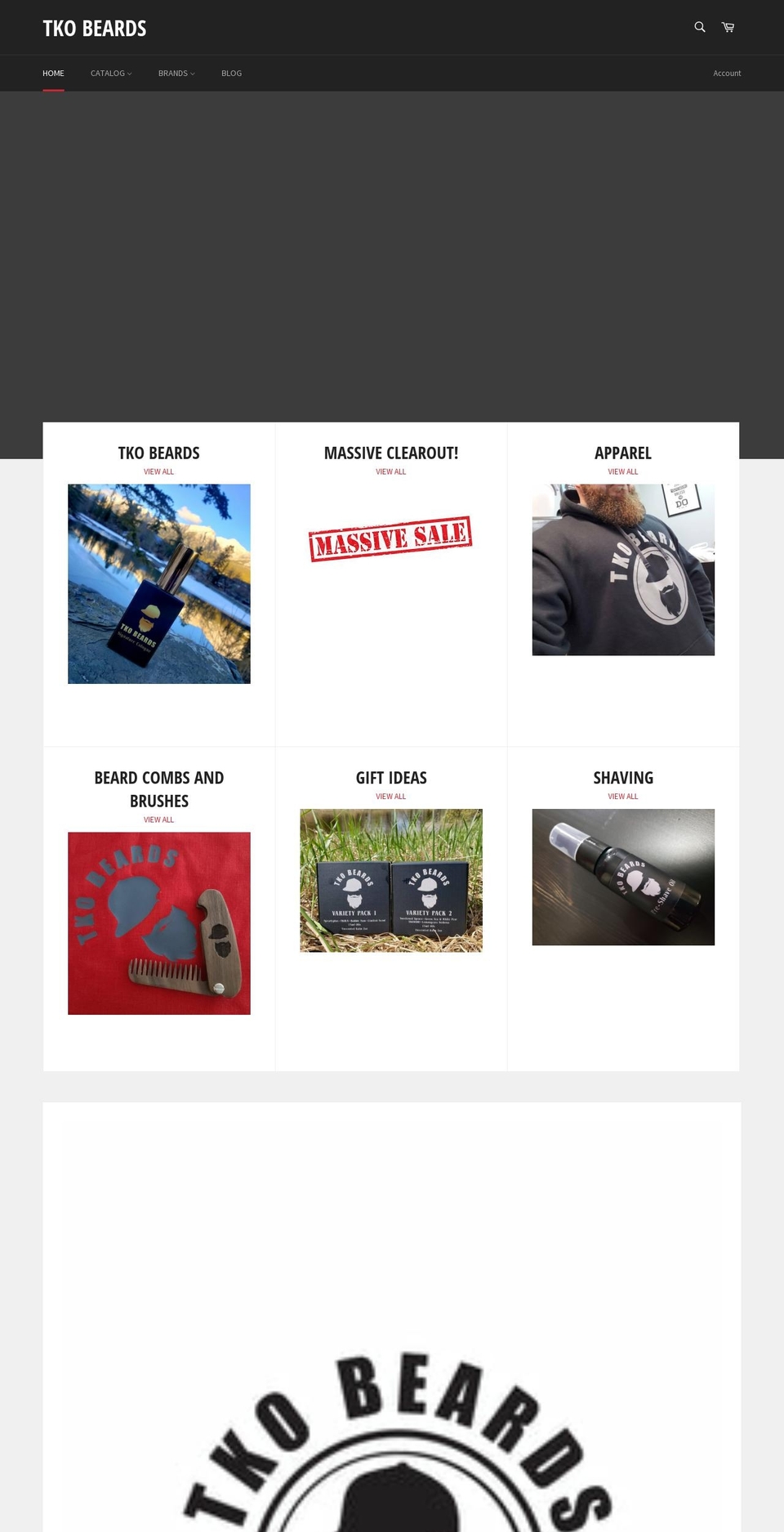 tkobeards.com shopify website screenshot