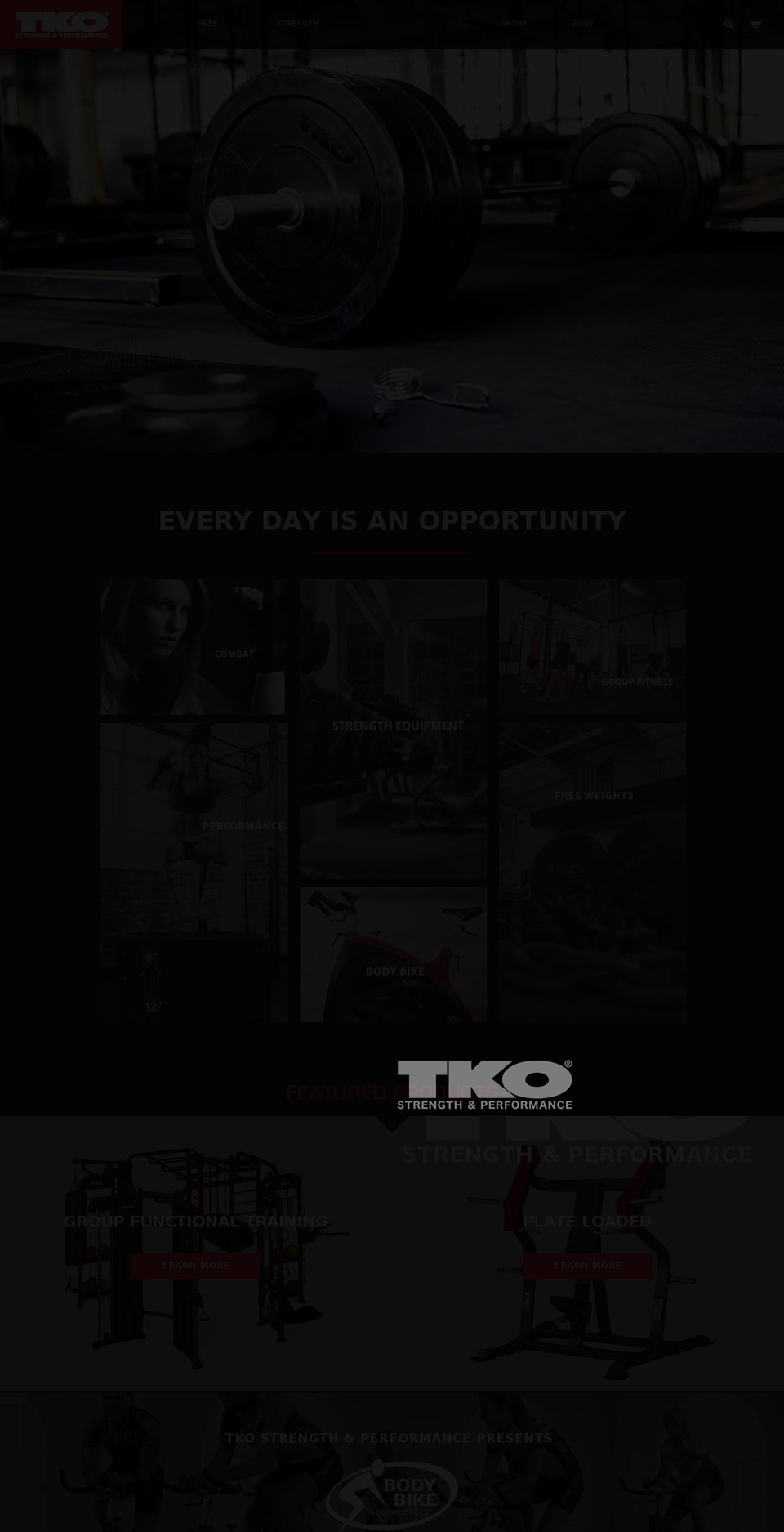 tko-sports Shopify theme site example tkogear.com