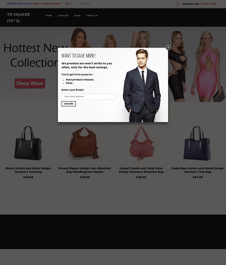 tksquare.com shopify website screenshot