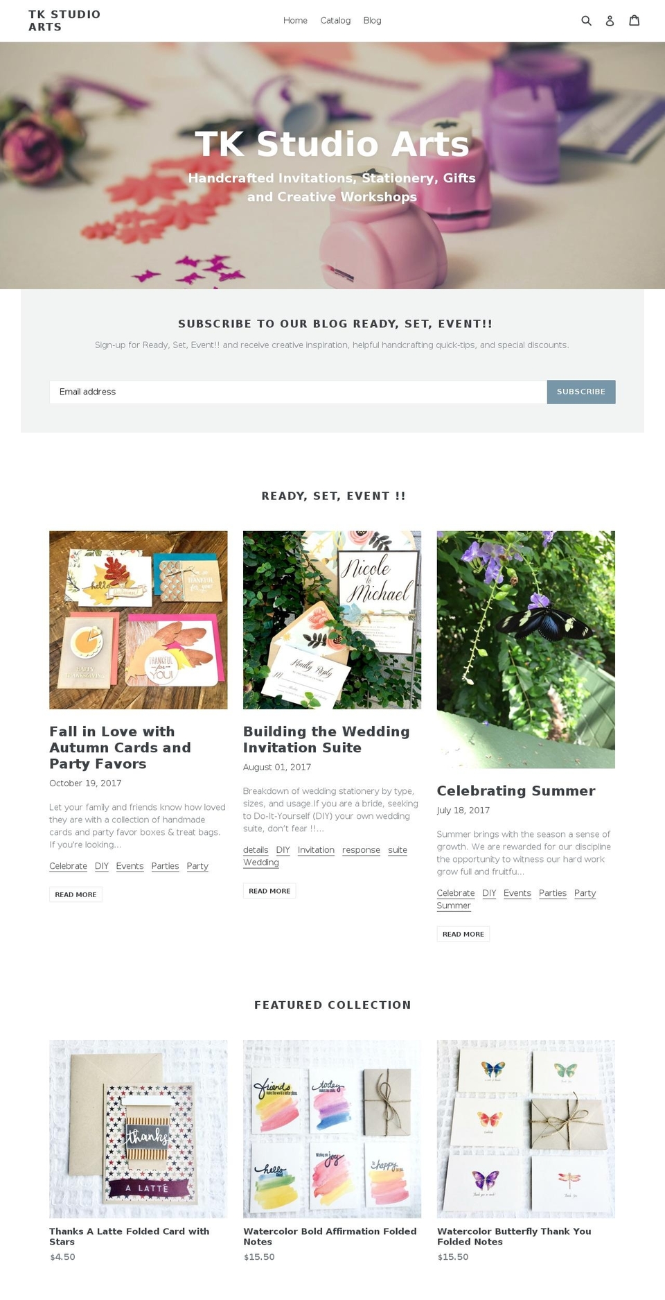 tkstudioarts.com — Shopify storefront screenshot