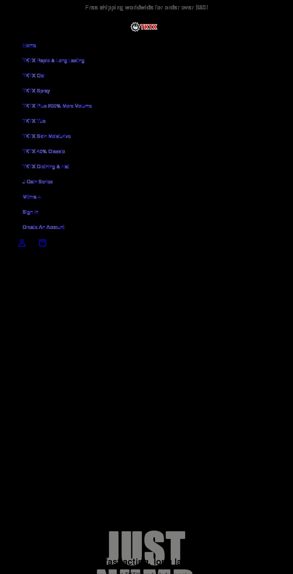 tktxnumbstore.com shopify website screenshot